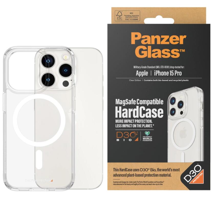 PanzerGlass™ HardCase MagSafe kompatibel mit D30 für das Apple iPhone 15 Pro PanzerGlass™ HardCase MagSafe kompatibel mit D30 für das Apple iPhone 15 Pro